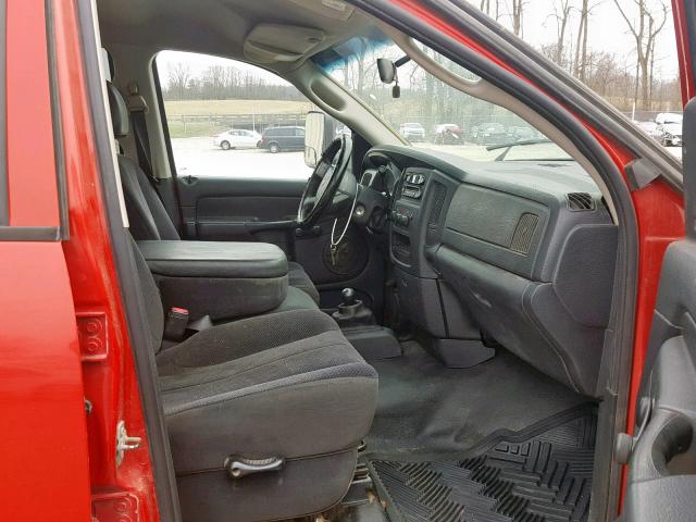 1D7KU28DX4J179475 - 2004 DODGE RAM 2500 S RED photo 5