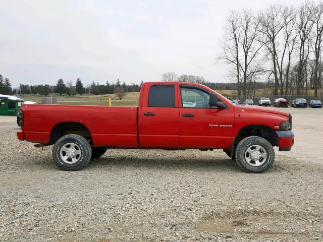 1D7KU28DX4J179475 - 2004 DODGE RAM 2500 S RED photo 9