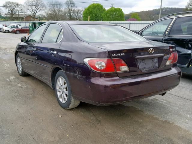 JTHBF30G720064589 - 2002 LEXUS ES 300 PURPLE photo 3