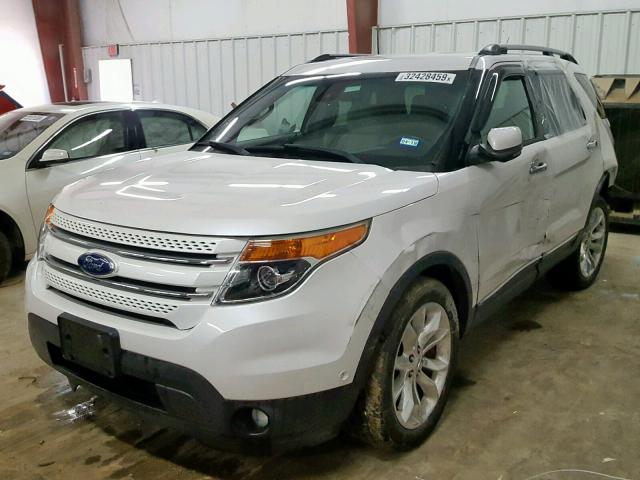 1FM5K7F80DGC69629 - 2013 FORD EXPLORER L WHITE photo 2