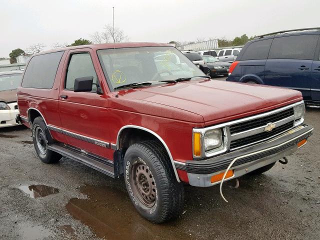 1GNCT18Z3M0100099 - 1991 CHEVROLET BLAZER S10 RED photo 1