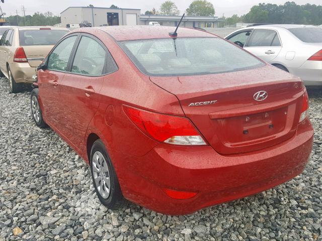 KMHCT4AE1HU376146 - 2017 HYUNDAI ACCENT SE RED photo 3