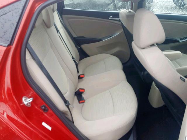 KMHCT4AE1HU376146 - 2017 HYUNDAI ACCENT SE RED photo 6