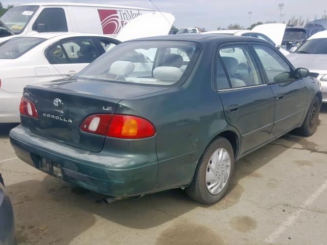 1NXBR12E0YZ350693 - 2000 TOYOTA COROLLA VE GREEN photo 4