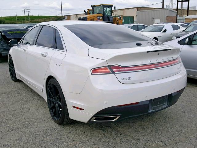 3LN6L2LU7FR601020 - 2015 LINCOLN MKZ HYBRID WHITE photo 3