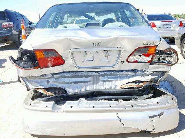 2HGEJ6614YH576821 - 2000 HONDA CIVIC BASE SILVER photo 9