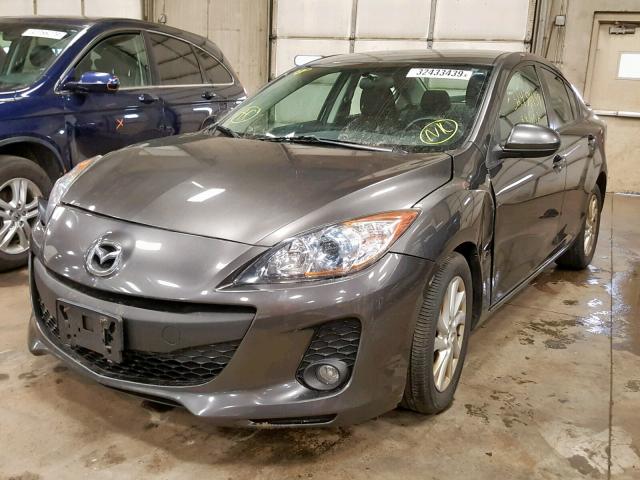 JM1BL1V75C1539210 - 2012 MAZDA 3 I GRAY photo 2