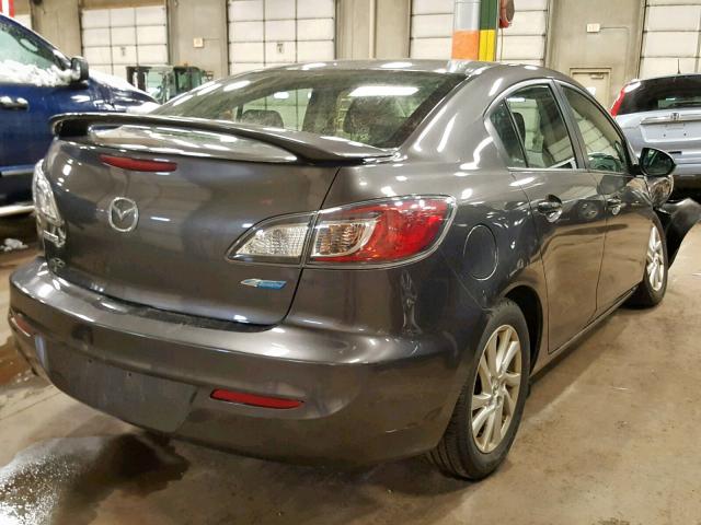 JM1BL1V75C1539210 - 2012 MAZDA 3 I GRAY photo 4