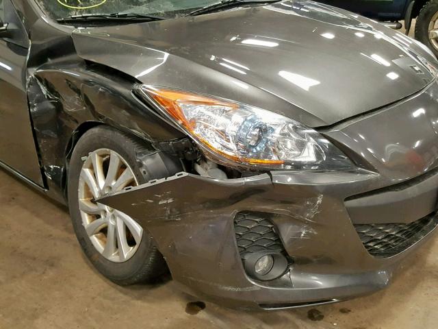 JM1BL1V75C1539210 - 2012 MAZDA 3 I GRAY photo 9