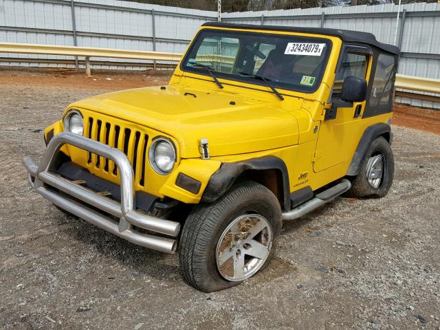 1J4FA29S85P379376 - 2005 JEEP WRANGLER / YELLOW photo 2