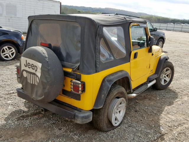 1J4FA29S85P379376 - 2005 JEEP WRANGLER / YELLOW photo 4