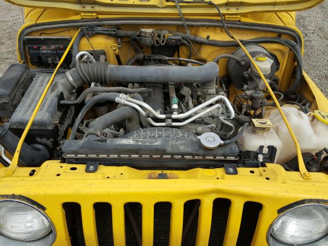 1J4FA29S85P379376 - 2005 JEEP WRANGLER / YELLOW photo 7