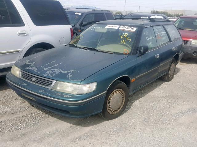 4S3BJ6322N7903724 - 1992 SUBARU LEGACY L GREEN photo 2