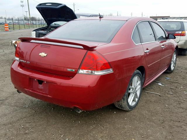 2G1WC5E37D1125341 - 2013 CHEVROLET IMPALA LTZ RED photo 4