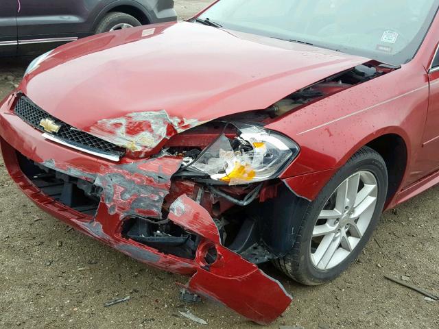 2G1WC5E37D1125341 - 2013 CHEVROLET IMPALA LTZ RED photo 9