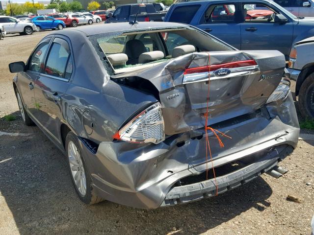 3FADP0L31AR133876 - 2010 FORD FUSION HYB GRAY photo 3