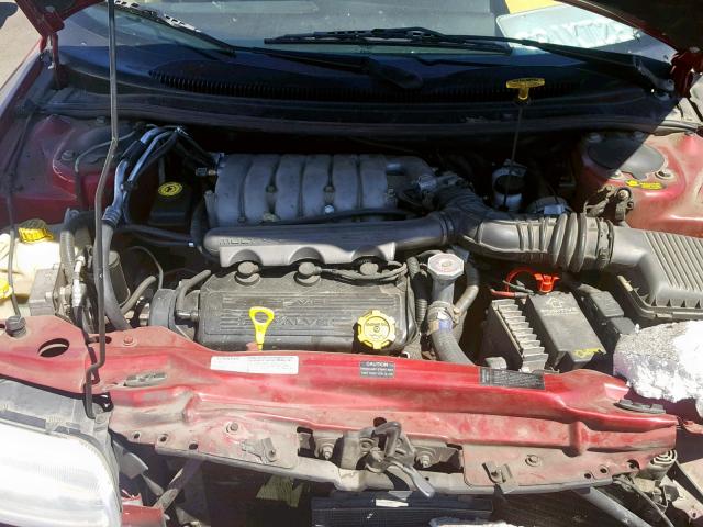 3C3EL55H6TT291639 - 1996 CHRYSLER SEBRING JX RED photo 7