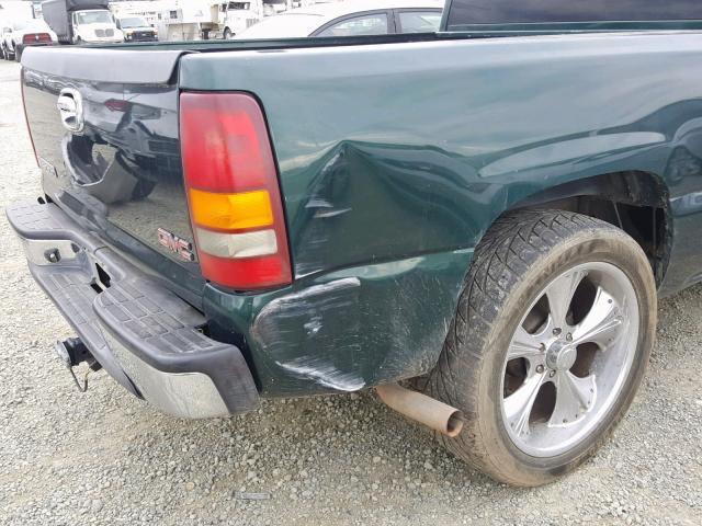 2GTEC19T541134951 - 2004 GMC NEW SIERRA GREEN photo 9