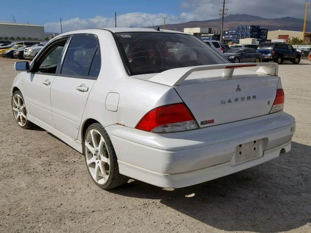 JA3AJ86E03U095688 - 2003 MITSUBISHI LANCER OZ WHITE photo 3