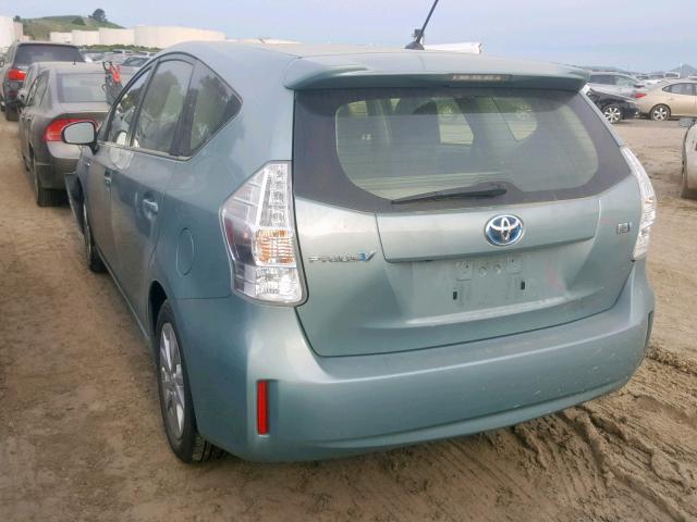 JTDZN3EU0D3276771 - 2013 TOYOTA PRIUS V BLUE photo 3