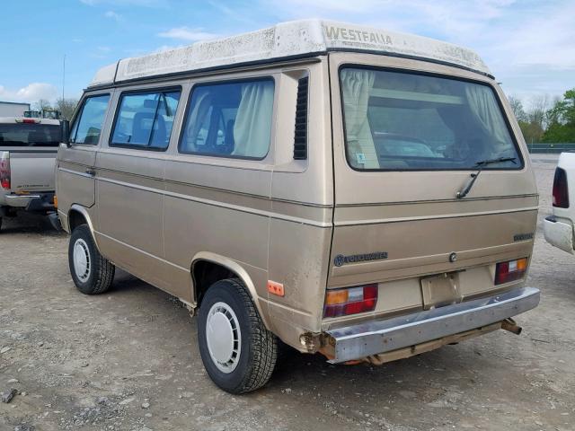 WV2ZB0251HH060880 - 1987 VOLKSWAGEN VANAGON CA GOLD photo 3