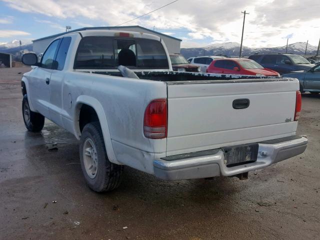 1B7GG22YXWS582520 - 1998 DODGE DAKOTA WHITE photo 3