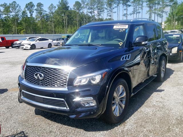 JN8AZ2NF6H9643483 - 2017 INFINITI QX80 BASE BLACK photo 2