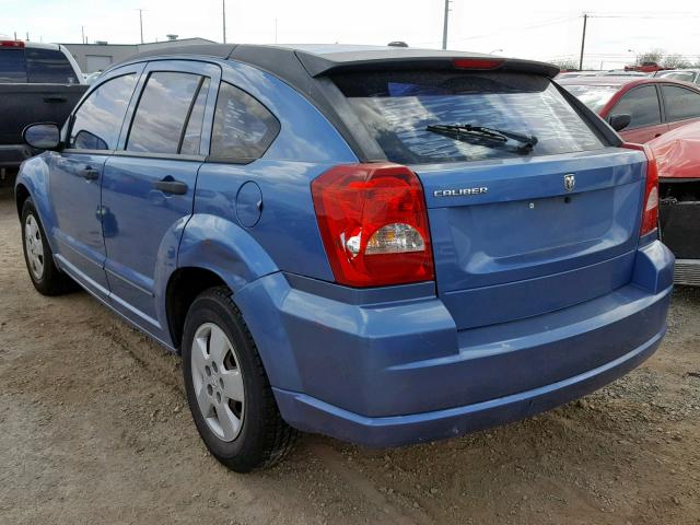 1B3HB28BX7D212682 - 2007 DODGE CALIBER BLUE photo 3