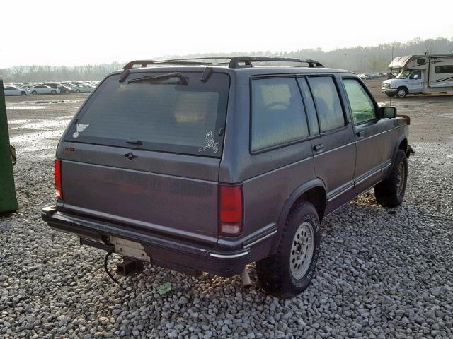 1GNDT13W2P2177332 - 1993 CHEVROLET BLAZER S10 GRAY photo 4