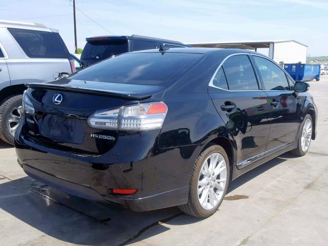 JTHBB1BA7A2027831 - 2010 LEXUS HS 250H BLACK photo 4