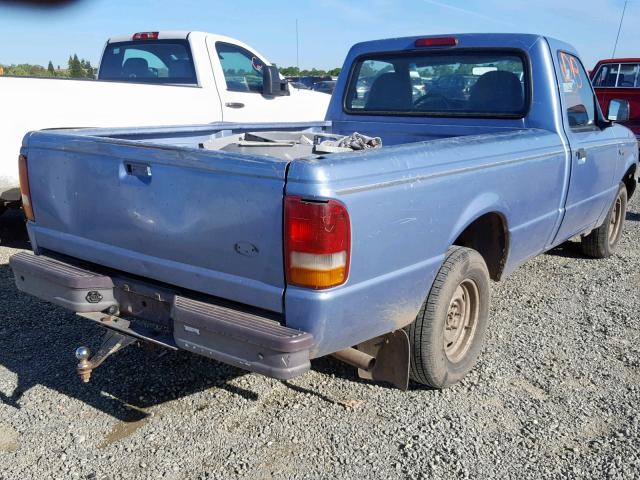 1FTCR10A1VUA21960 - 1997 FORD RANGER BLUE photo 4