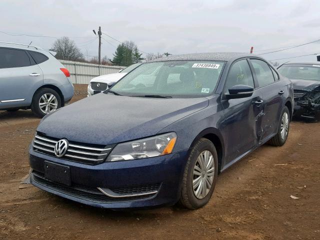 1VWAT7A30EC085440 - 2014 VOLKSWAGEN PASSAT S BLUE photo 2