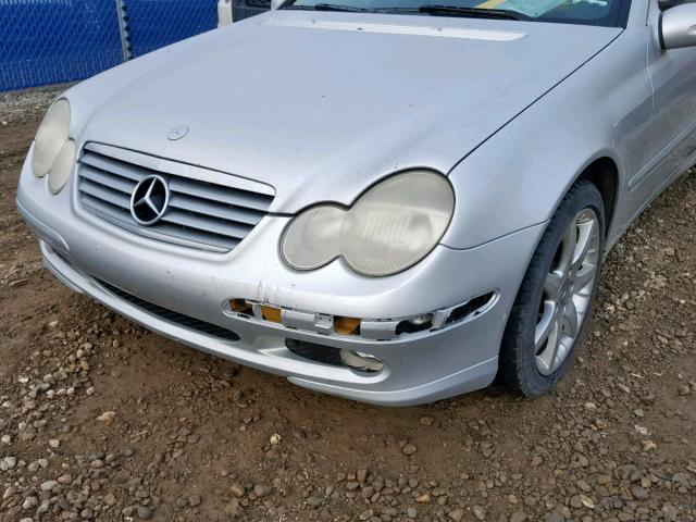 WDBRN40J44A578108 - 2004 MERCEDES-BENZ C 230K SPO SILVER photo 9