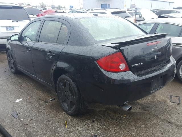 1G1AT58H697142322 - 2009 CHEVROLET COBALT LT BLACK photo 3