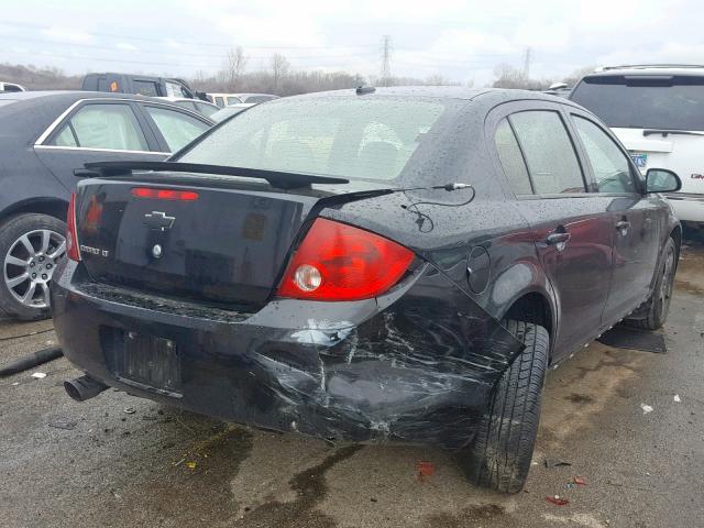 1G1AT58H697142322 - 2009 CHEVROLET COBALT LT BLACK photo 4