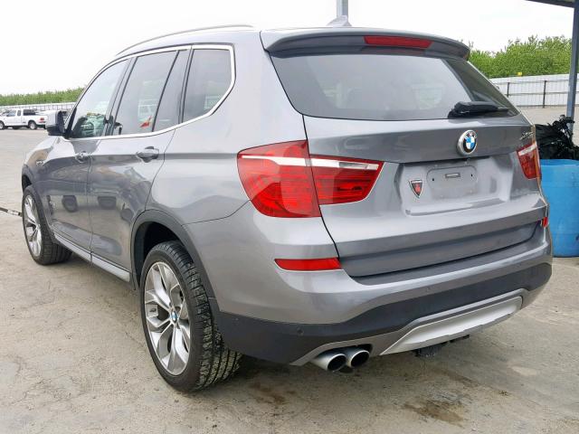 5UXWX7C53F0K34579 - 2015 BMW X3 XDRIVE3 CHARCOAL photo 3