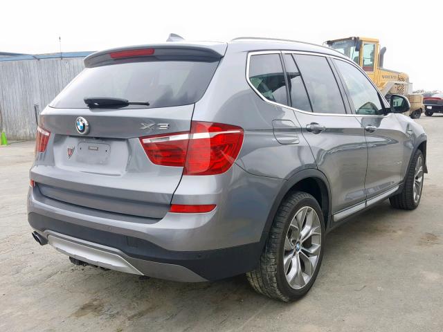 5UXWX7C53F0K34579 - 2015 BMW X3 XDRIVE3 CHARCOAL photo 4