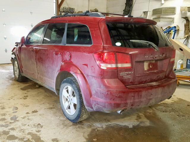 3D4PH1FG3BT502219 - 2011 DODGE JOURNEY MA MAROON photo 3