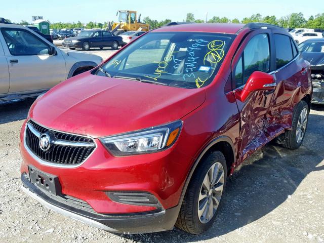 KL4CJASB6JB666424 - 2018 BUICK ENCORE PRE RED photo 2