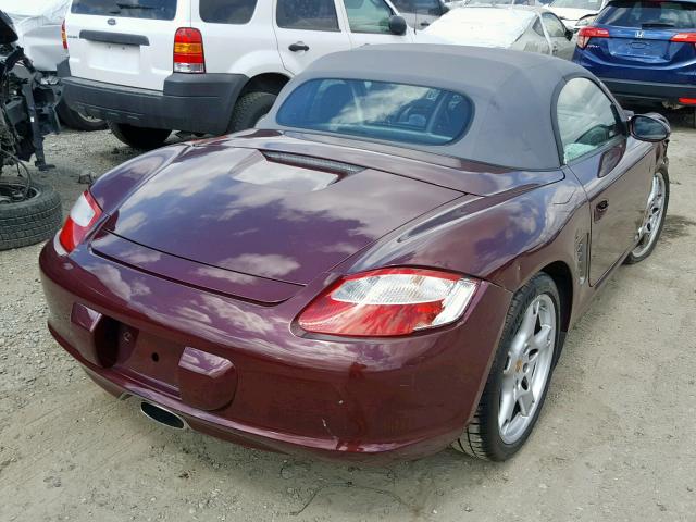 WP0CA29817U710283 - 2007 PORSCHE BOXSTER MAROON photo 4