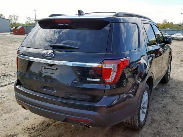 1FM5K7BH4HGA20309 - 2017 FORD EXPLORER BLACK photo 4