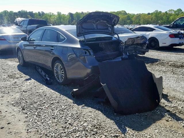 4T1BK1EBXJU267252 - 2018 TOYOTA AVALON XLE GRAY photo 3