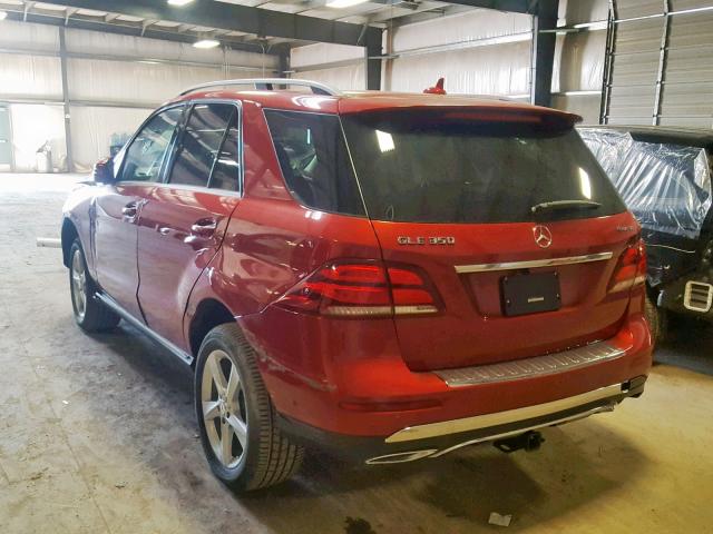 4JGDA5HB9JB011100 - 2018 MERCEDES-BENZ GLE 350 4M RED photo 3