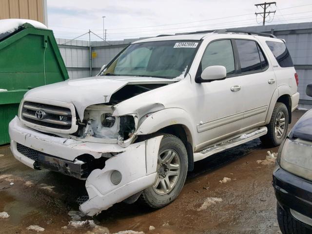 5TDBT48A73S188229 - 2003 TOYOTA SEQUOIA LI WHITE photo 2