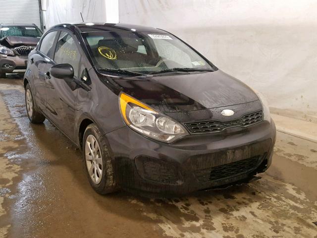 KNADM5A35E6355419 - 2014 KIA RIO LX BLACK photo 1