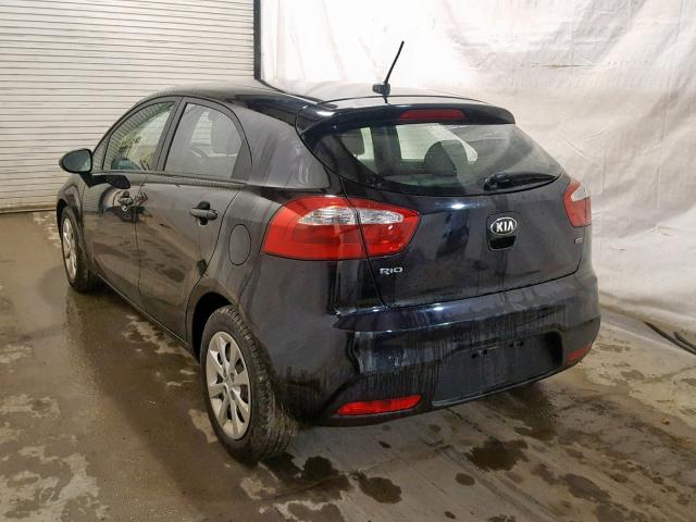 KNADM5A35E6355419 - 2014 KIA RIO LX BLACK photo 3