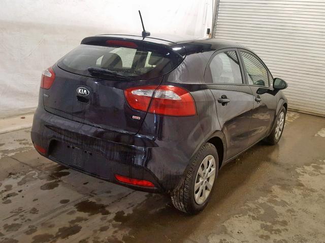 KNADM5A35E6355419 - 2014 KIA RIO LX BLACK photo 4