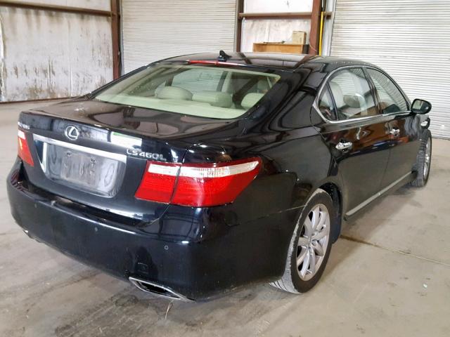 JTHGL46F185028704 - 2008 LEXUS LS 460L BLACK photo 4