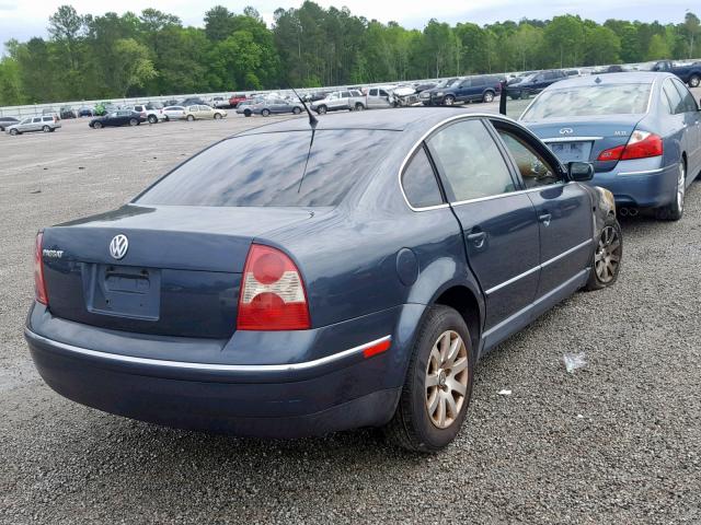 WVWPD63B33P267163 - 2003 VOLKSWAGEN PASSAT GLS BLUE photo 4