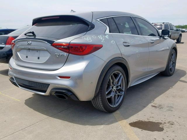 SJKCH5CP8HA015750 - 2017 INFINITI QX30 BASE SILVER photo 4